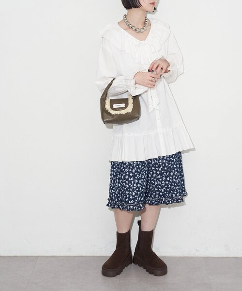 GRAIN（グレイン）の「【WEB限定】【GRAIN/グレイン】フリンジ２WAYミニショルダーバッグ（トートバッグ・レディース・ブルー/ブラウン・FREE）」の6枚目の写真