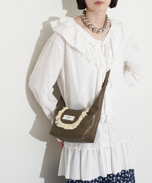 GRAIN（グレイン）の「【WEB限定】【GRAIN/グレイン】フリンジ２WAYミニショルダーバッグ（トートバッグ・レディース・ブルー/ブラウン・FREE）」の8枚目の写真