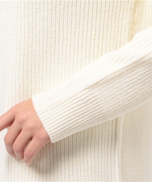 one after another NICE CLAUP（ワンアフターアナザーナイスクラップ）の「【ナイスクラップ】片畦ゆるタートルワンピースニット（ワンピース・レディース・サックスブルー/アイボリー/グレー/キャメル・FREE）」の10枚目の写真