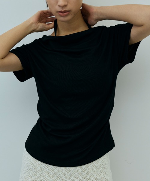DRWCYS（ドロシーズ）の「ドレープキャミレイヤートップス（Tシャツ/カットソー・レディース・グレー/ブラック/ホワイト・FREE）」の14枚目の写真