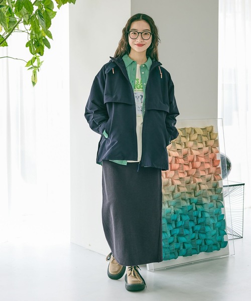 niko and...（ニコアンド）の「ストライプスウェットタイトスカート（スカート・レディース・ネイビー/ブラック/キャメル・MEDIUM/LARGE）」の4枚目の写真