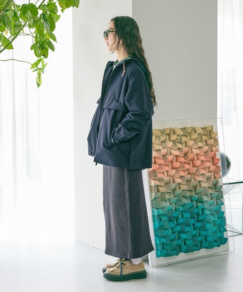 niko and...（ニコアンド）の「ストライプスウェットタイトスカート（スカート・レディース・ネイビー/ブラック/キャメル・MEDIUM/LARGE）」の5枚目の写真