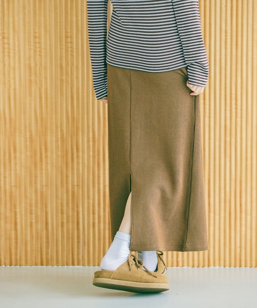 niko and...（ニコアンド）の「ストライプスウェットタイトスカート（スカート・レディース・ネイビー/ブラック/キャメル・MEDIUM/LARGE）」の19枚目の写真