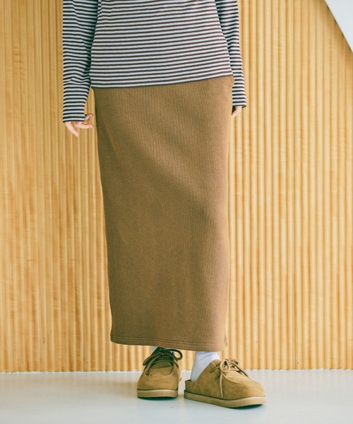 niko and...（ニコアンド）の「ストライプスウェットタイトスカート（スカート・レディース・ネイビー/ブラック/キャメル・MEDIUM/LARGE）」の20枚目の写真