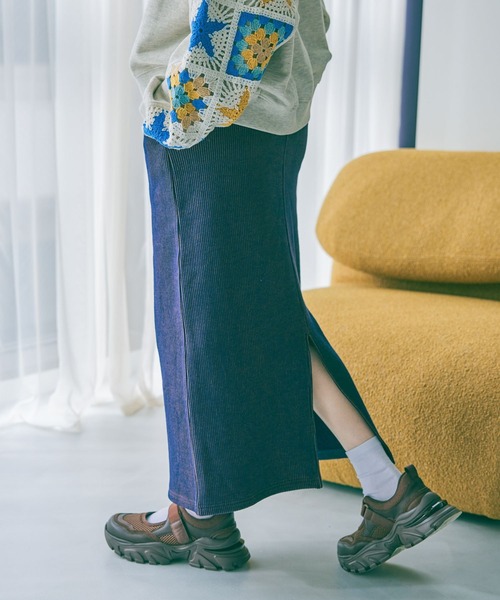 niko and...（ニコアンド）の「ストライプスウェットタイトスカート（スカート・レディース・ネイビー/ブラック/キャメル・MEDIUM/LARGE）」の11枚目の写真