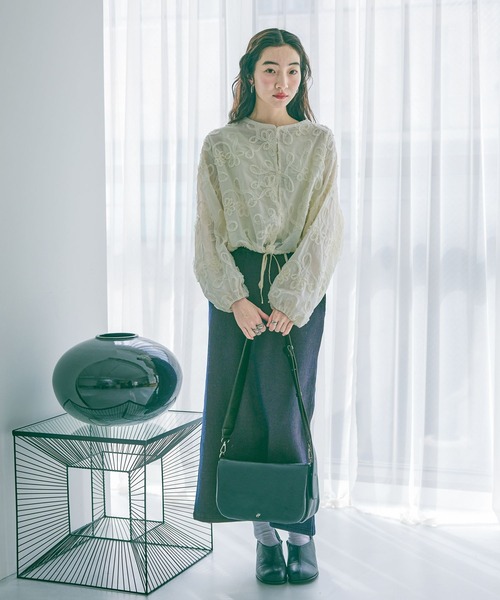 niko and...（ニコアンド）の「ストライプスウェットタイトスカート（スカート・レディース・ネイビー/ブラック/キャメル・MEDIUM/LARGE）」の12枚目の写真