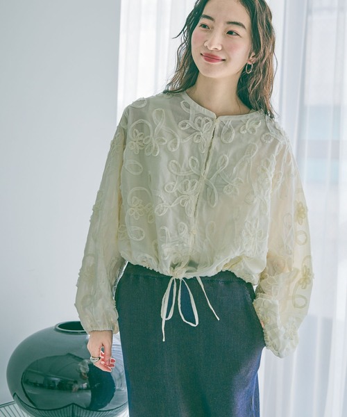 niko and...（ニコアンド）の「ストライプスウェットタイトスカート（スカート・レディース・ネイビー/ブラック/キャメル・MEDIUM/LARGE）」の15枚目の写真