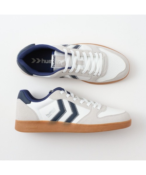 hummel(ヒュンメル)の「hummel/ヒュンメル HANDBALL PERFEKT NS(スニーカー・メンズ・ホワイト×レッド/ホワイト×ネイビー・23cm/24cm/25cm/25.5cm/26.5cm/27cm/28cm)」の1枚目の写真