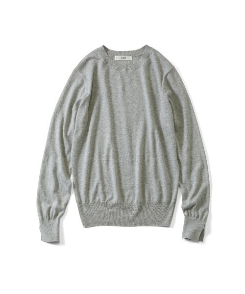 IEDIT(イディット)の「IEDIT 綿シルク混が肌心地のよい大人の上品シンプルニット(ニット/セーター・レディース・グレー/ブルー/グリーン・M/L/LL/3L/S/4L)」の11枚目の写真