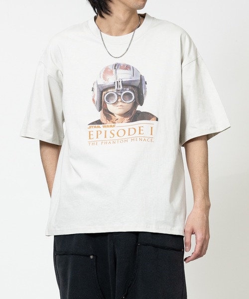 STAR WARS（スターウォーズ）の「【15】〔STAR WARS/スターウォーズ〕アソートパターンプリント ユーズドライク 半袖Tシャツ（Tシャツ/カットソー・メンズ・ブラック系2/ホワイト系3/ブラック系1/ホワイト系4/ブラック系3/ホワイト系2/ホワイト系1/ブラック系4・MEDIUM/X-LARGE/LARGE）」の9枚目の写真