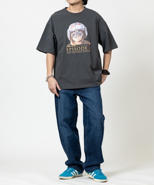 STAR WARS（スターウォーズ）の「【15】〔STAR WARS/スターウォーズ〕アソートパターンプリント ユーズドライク 半袖Tシャツ（Tシャツ/カットソー・メンズ・ブラック系2/ホワイト系3/ブラック系1/ホワイト系4/ブラック系3/ホワイト系2/ホワイト系1/ブラック系4・MEDIUM/X-LARGE/LARGE）」の18枚目の写真