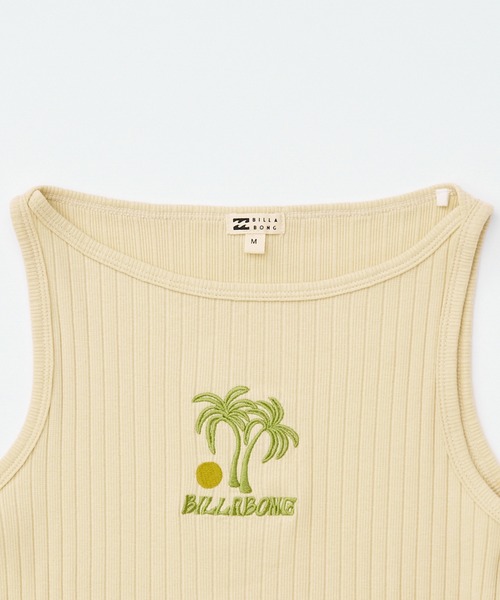 BILLABONG(ビラボン)の「BILLABONG/ビラボン タンクトップ ロゴ リブ ショート丈 BG013361(タンクトップ・レディース・スミクロ/オフホワイト/ブルー・M)」の7枚目の写真