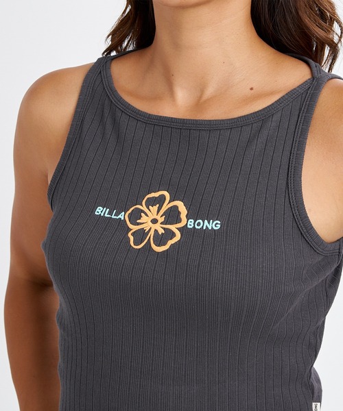 BILLABONG(ビラボン)の「BILLABONG/ビラボン タンクトップ ロゴ リブ ショート丈 BG013361(タンクトップ・レディース・スミクロ/オフホワイト/ブルー・M)」の9枚目の写真