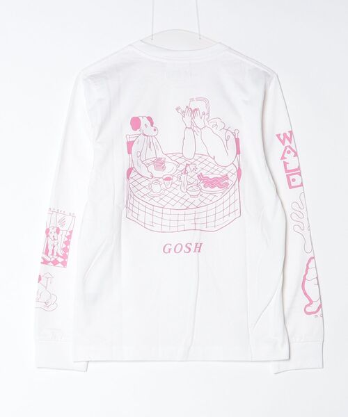 Common Noun(コモン ナウン)の「UKABU STORE×Common Noun "DOG" norahi 天竺ロンT(Tシャツ/カットソー・レディース・ホワイト/ブラック・M/L)」の4枚目の写真