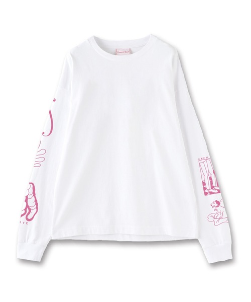 Common Noun(コモン ナウン)の「UKABU STORE×Common Noun "DOG" norahi 天竺ロンT(Tシャツ/カットソー・レディース・ホワイト/ブラック・M/L)」の1枚目の写真