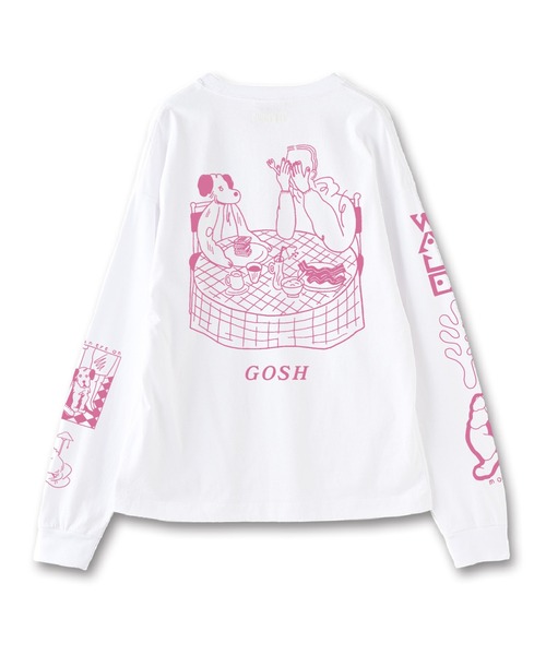 Common Noun(コモン ナウン)の「UKABU STORE×Common Noun "DOG" norahi 天竺ロンT(Tシャツ/カットソー・レディース・ホワイト/ブラック・M/L)」の7枚目の写真