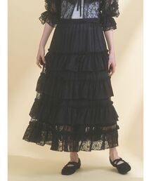 merry jenny | floral sheerチュールフリルスカート(スカート)