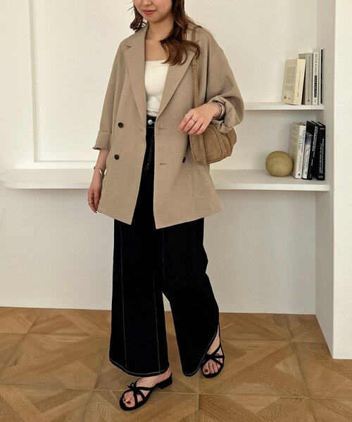 DISCOAT（ディスコート）の「ベロアクロスリボンミュール（サンダル・レディース・ブラック/ブラウン・MEDIUM/LARGE）」の7枚目の写真