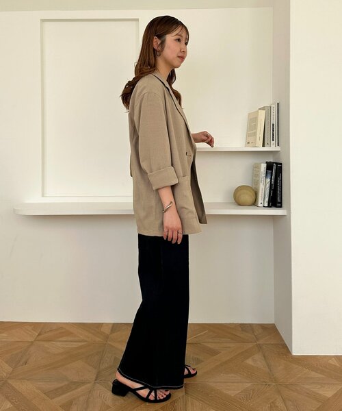 DISCOAT（ディスコート）の「ベロアクロスリボンミュール（サンダル・レディース・ブラック/ブラウン・MEDIUM/LARGE）」の8枚目の写真