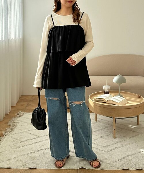 DISCOAT（ディスコート）の「ベロアクロスリボンミュール（サンダル・レディース・ブラック/ブラウン・MEDIUM/LARGE）」の15枚目の写真