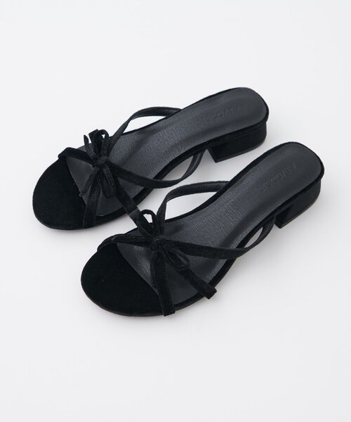 DISCOAT（ディスコート）の「ベロアクロスリボンミュール（サンダル・レディース・ブラック/ブラウン・MEDIUM/LARGE）」の18枚目の写真