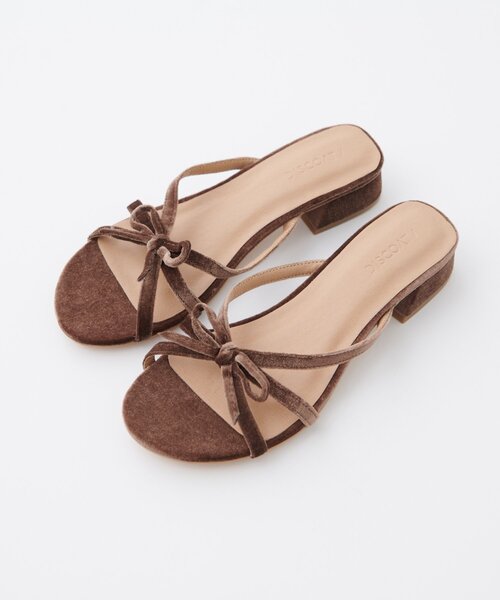 DISCOAT（ディスコート）の「ベロアクロスリボンミュール（サンダル・レディース・ブラック/ブラウン・MEDIUM/LARGE）」の19枚目の写真