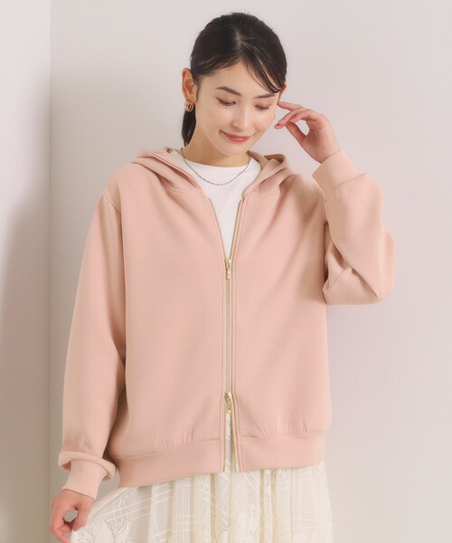 ITS'DEMO（イッツデモ）の「【花粉防止／洗濯機OK】ダンボールパーカー（パーカー・レディース・ベビーピンク/ブラック/アイボリー/ナチュラル・00）」の4枚目の写真