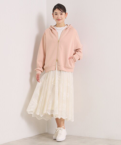 ITS'DEMO（イッツデモ）の「【花粉防止／洗濯機OK】ダンボールパーカー（パーカー・レディース・ベビーピンク/ブラック/アイボリー/ナチュラル・00）」の5枚目の写真