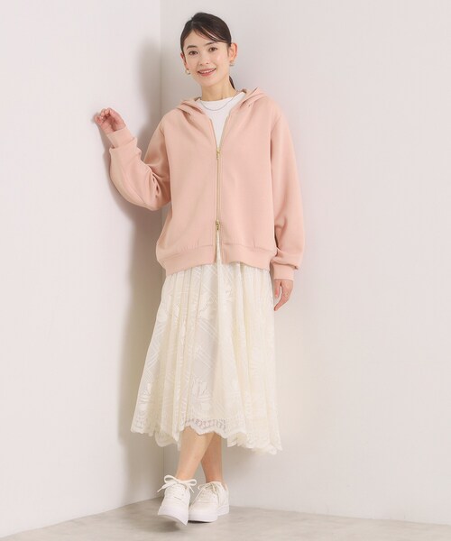 ITS'DEMO（イッツデモ）の「【花粉防止／洗濯機OK】ダンボールパーカー（パーカー・レディース・ベビーピンク/ブラック/アイボリー/ナチュラル・00）」の6枚目の写真