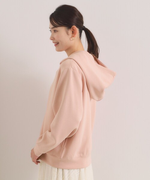 ITS'DEMO（イッツデモ）の「【花粉防止／洗濯機OK】ダンボールパーカー（パーカー・レディース・ベビーピンク/ブラック/アイボリー/ナチュラル・00）」の9枚目の写真