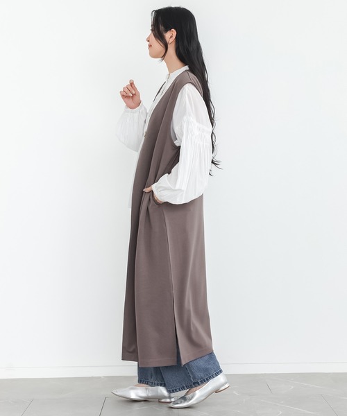 n'OrLABEL(ノアールレーベル)の「ロングポンチジレ(ベスト・レディース・モカ/ブラック・2/1)」の12枚目の写真