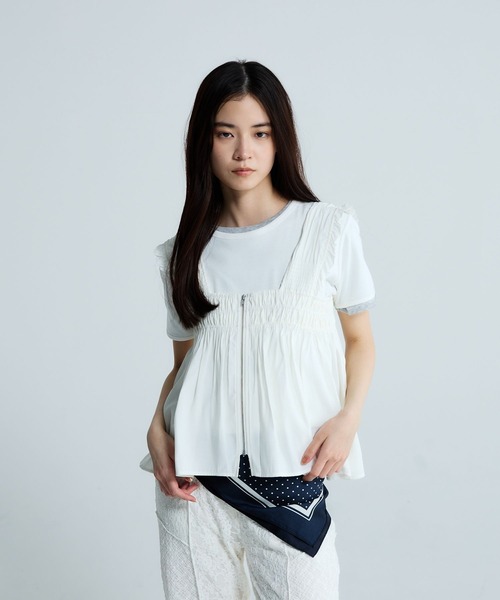 JEANASIS（ジーナシス）の「SuperiorコットンフライスTEE SS/666094（Tシャツ/カットソー・レディース・ブラック/グレー/レッド/ホワイト/ライトブルー・FREE）」の18枚目の写真