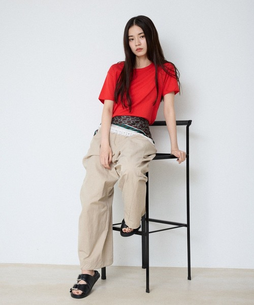 JEANASIS（ジーナシス）の「SuperiorコットンフライスTEE SS/666094（Tシャツ/カットソー・レディース・ブラック/グレー/レッド/ホワイト/ライトブルー/グリーン系その他・FREE）」の10枚目の写真