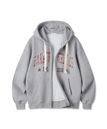 ATHLETICS ツーウェイフードジップアップ BK7979_グレー