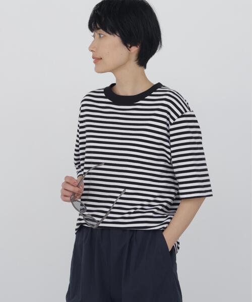 human woman(ヒューマンウーマン)の「◆ゼロロックボーダーTシャツ(Tシャツ/カットソー・レディース・ホワイト系その他3・MEDIUM)」の1枚目の写真