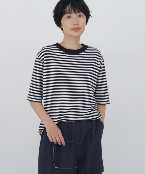 human woman(ヒューマンウーマン)の「◆ゼロロックボーダーTシャツ(Tシャツ/カットソー・レディース・ホワイト系その他3・MEDIUM)」の3枚目の写真