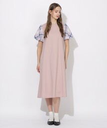 CB CRESTBRIDGE | 【Meシリーズ】パフスリーブチェックワンピース(ワンピース)