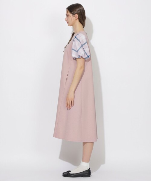 CB CRESTBRIDGE（シービークレストブリッジ）の「【Meシリーズ】パフスリーブチェックワンピース（ワンピース・レディース・ダークネイビー/ホワイト系その他/ベビーピンク・M/S）」の16枚目の写真