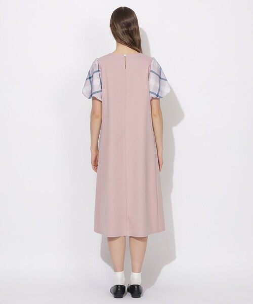 CB CRESTBRIDGE（シービークレストブリッジ）の「【Meシリーズ】パフスリーブチェックワンピース（ワンピース・レディース・ダークネイビー/ホワイト系その他/ベビーピンク・M/S）」の17枚目の写真