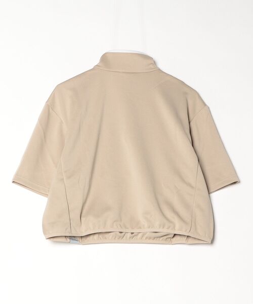 NEW BALANCE（ニューバランス）の「ニューバランス New Balance ニットショートスリーブハーフジップ（ジャージ・レディース・ベージュ/ブラック・S/M/L/XL）」の3枚目の写真