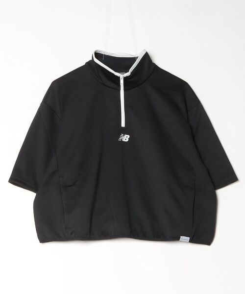 NEW BALANCE（ニューバランス）の「ニューバランス New Balance ニットショートスリーブハーフジップ（ジャージ・レディース・ベージュ/ブラック・S/M/L/XL）」の13枚目の写真