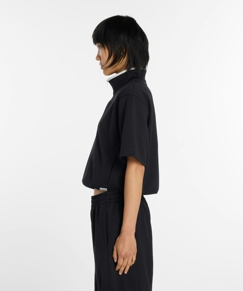 NEW BALANCE（ニューバランス）の「ニューバランス New Balance ニットショートスリーブハーフジップ（ジャージ・レディース・ベージュ/ブラック・S/M/L/XL）」の8枚目の写真