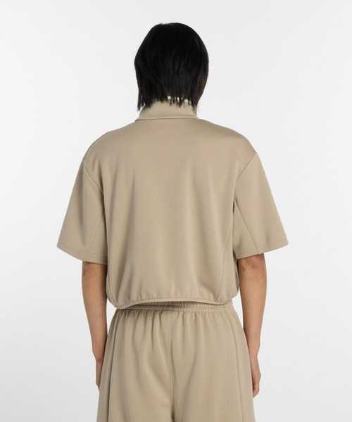 NEW BALANCE（ニューバランス）の「ニューバランス New Balance ニットショートスリーブハーフジップ（ジャージ・レディース・ベージュ/ブラック・S/M/L/XL）」の5枚目の写真