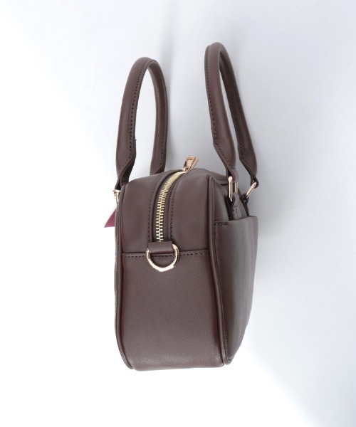 axes femme(アクシーズファム)の「チャーム付ローズキルトバッグ(ボストンバッグ・レディース・キナリ/ピンク/ダークブラウン・FREE)」の4枚目の写真