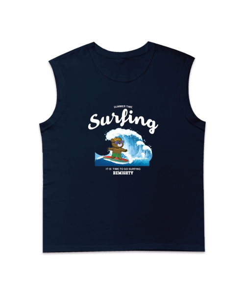 BEMIGHTY（ビーマイティー）の「サーフィンベアスリーブレスTシャツ[ブラック]（Tシャツ/カットソー・メンズ・その他・LARGE/X-LARGE/XX-LARGE）」の2枚目の写真