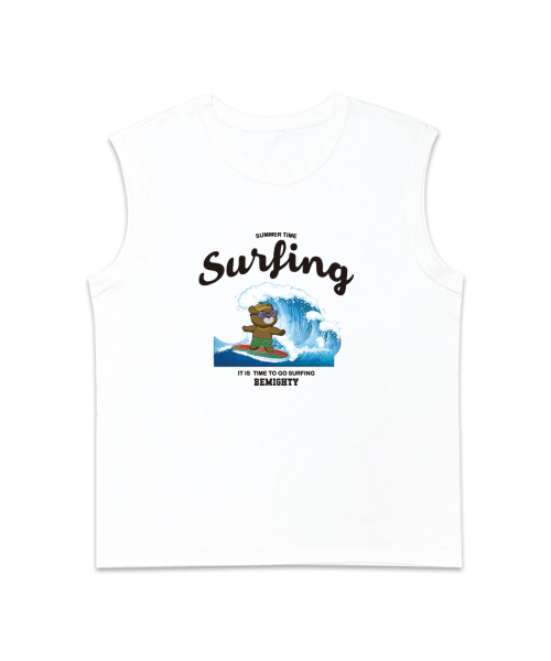 BEMIGHTY（ビーマイティー）の「サーフィンベアスリーブレスTシャツ[ブラック]（Tシャツ/カットソー・メンズ・その他・LARGE/X-LARGE/XX-LARGE）」の3枚目の写真