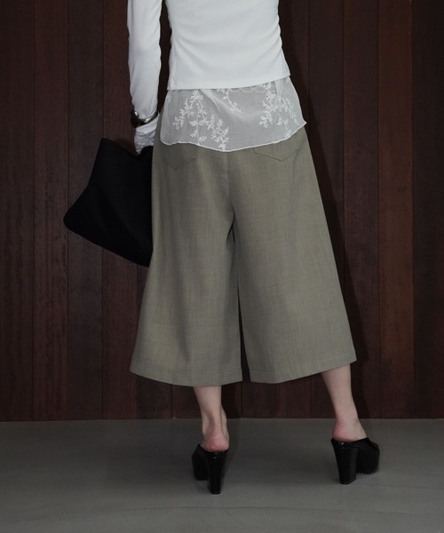 chuclla(チュクラ)の「ベルトワイドクロップドパンツ chw26s155(その他パンツ・レディース・ブラック/グレイッシュベージュ・L/M/S)」の5枚目の写真