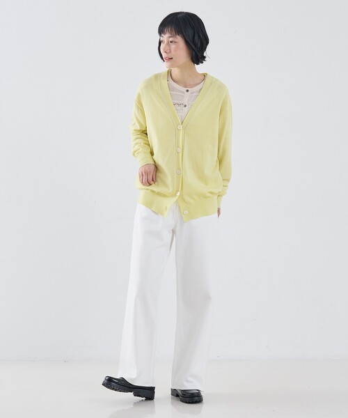 collex（コレックス）の「シアーラインカーディガン（カーディガン/ボレロ・レディース・ピンク/ライトブルー/ブラック・フリー）」の6枚目の写真