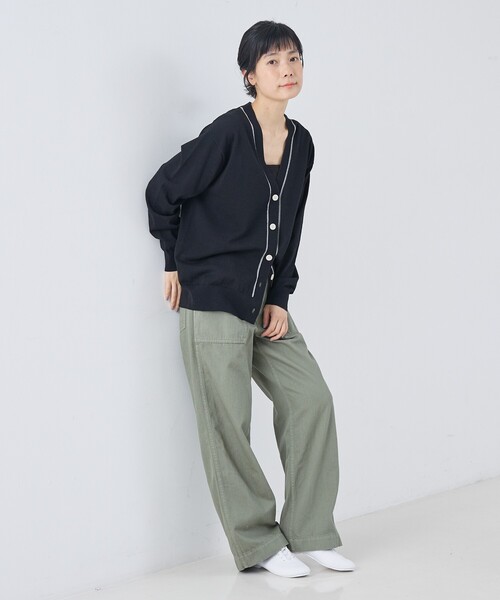 collex（コレックス）の「シアーラインカーディガン（カーディガン/ボレロ・レディース・ピンク/ライトブルー/ブラック・フリー）」の8枚目の写真