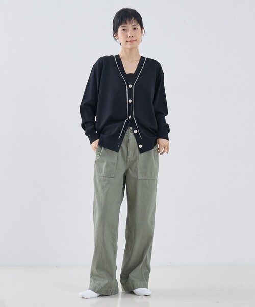 collex（コレックス）の「シアーラインカーディガン（カーディガン/ボレロ・レディース・ピンク/ライトブルー/ブラック・フリー）」の10枚目の写真